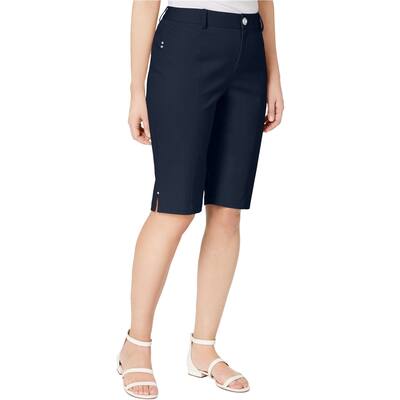 I.N.C Womens Solid Casual Walking Shorts,, Blue, 10