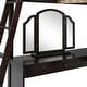 preview thumbnail 16 of 16, Espresso Full Size Wooden Loft Bed with Tri-fold Mirror, Solid Wood Bed with Desk and Shelves