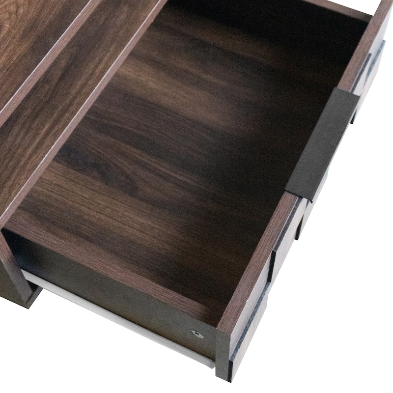 Roomfitters 78 Inch Mid Century Modern TV Stand for 65+ Inch TVs, Console with Storage Cabinets, Entertainment Center, Walnut