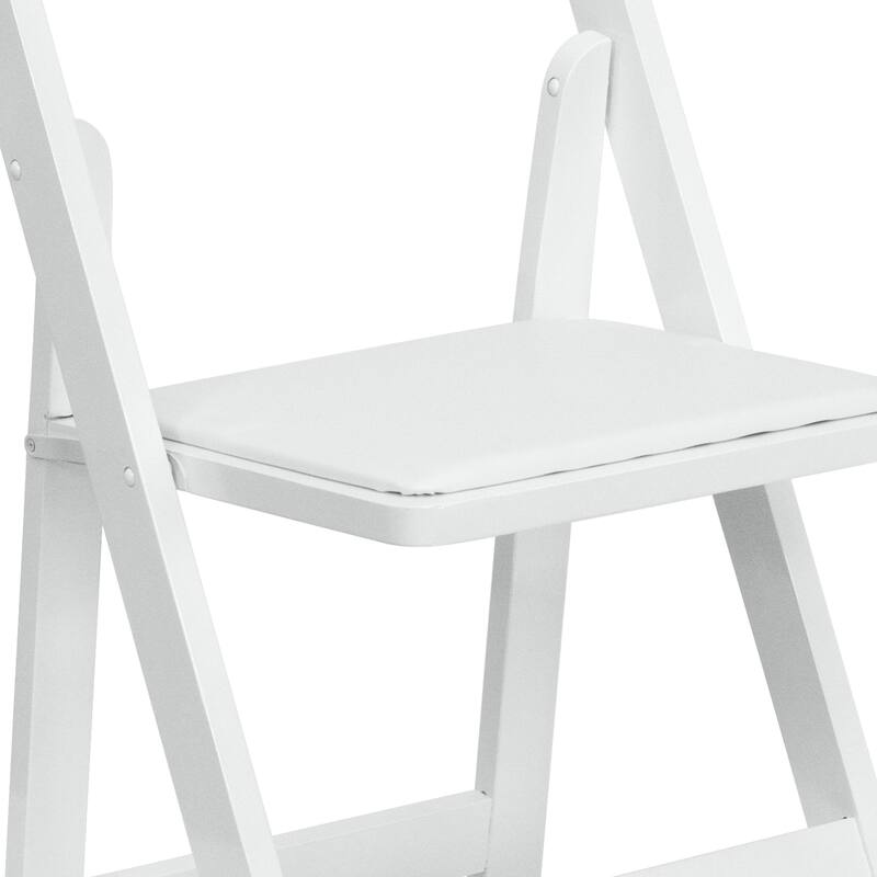 Vinyl-padded Wood Folding Chair (Set of 4)