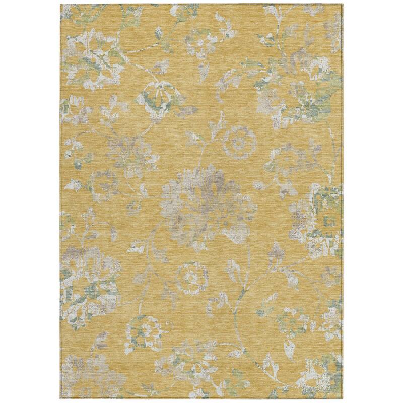 HomeRoots Floral Transitional Rectangle Outdoor Rug