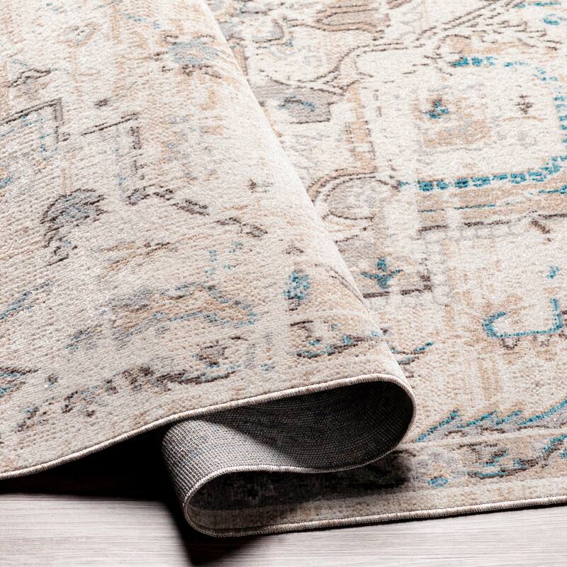 Livabliss Jaconita Machine Washable Traditional Floral Area Rug