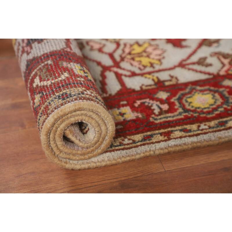 Heriz Serapi Oriental Foyer Rug Hand-Knotted Wool Carpet - 3'0"x 4'11"