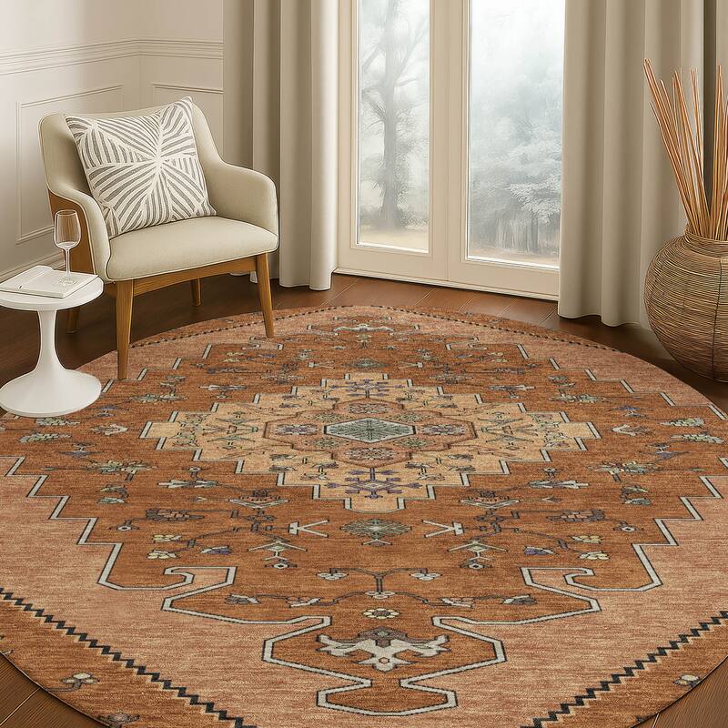 Machine Washable Indoor/ Outdoor Global Marrakesh Chantille Rug