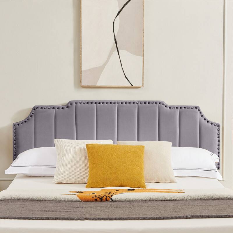Javlergo Bed Frames with Storage Drawers Upholstered Bed with Tufted Headboard Princess Platform Bed with Wooden Slats Support