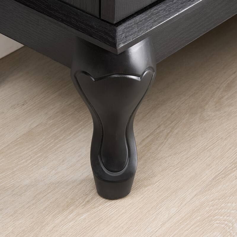 GDF Studio - American Retro Curio Cabinet with Lighted Display & Mirrored Back