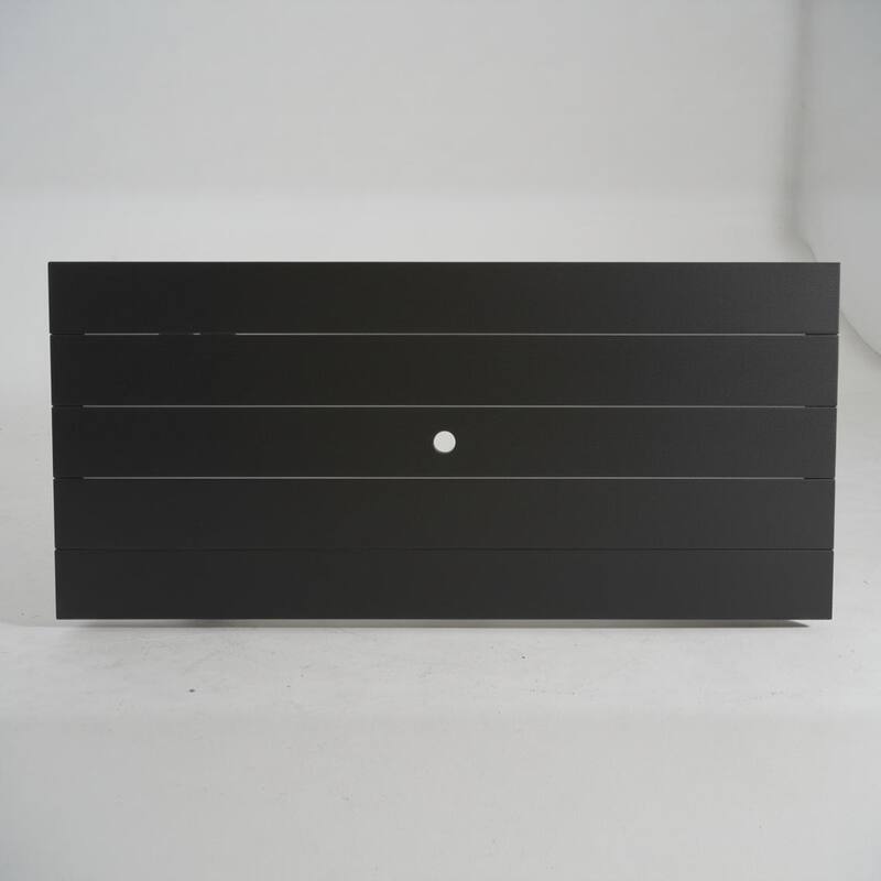 67" HDPE Outdoor Dining & Meeting Table, Weather-Resistant, Seats 6, Space-Saving Chair Slide-In