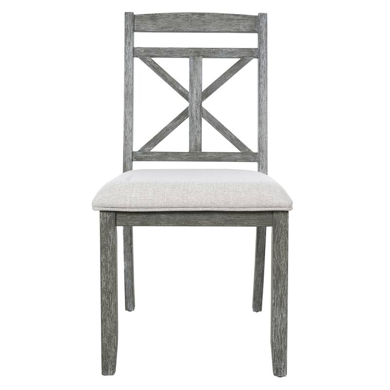 5-Piece Retro Extendable Round Dining Set with Upholstered Chairs by Harper&Bright Designs