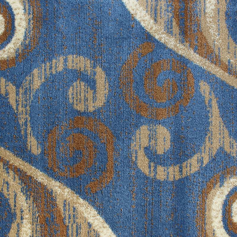 Modern Distressed Swirl Abstract Style Indoor Area Rug
