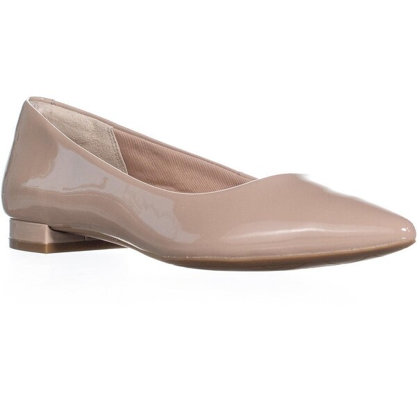 taupe pointed flats