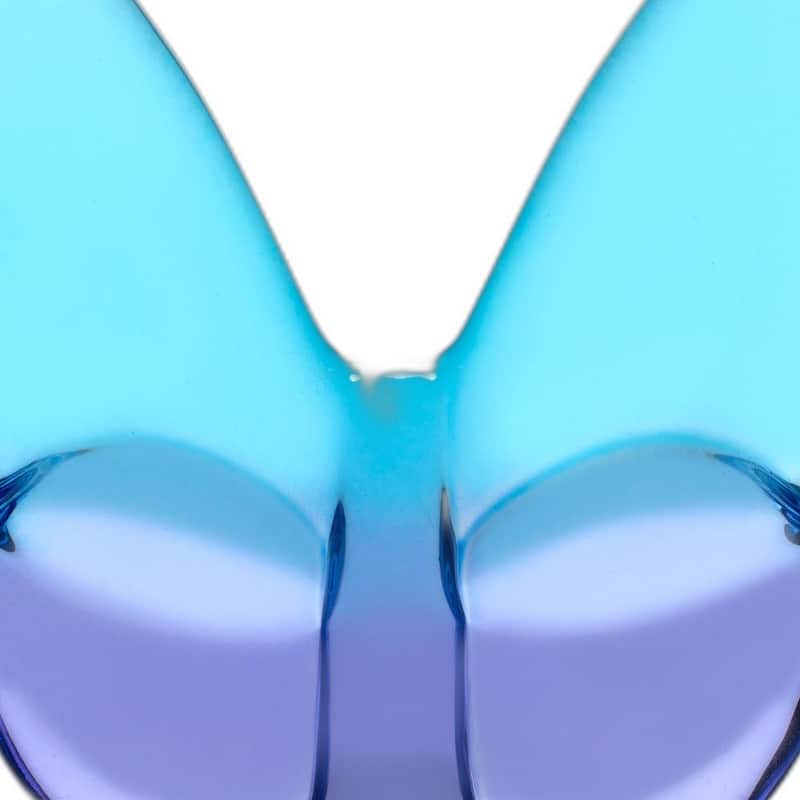 HomeRoots 3" Blue and Purple Crystal Butterfly Figurine Tabletop Sculpture