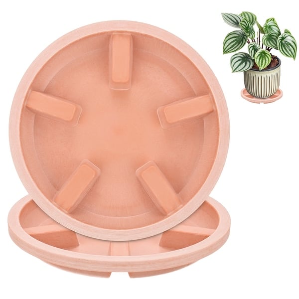 slide 2 of 13, Plant Saucers, Anti-Rot Root Resin Flower Pot Plant Saucers for Indoor/Outdoor, Flowerpot Drip Tray
