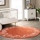 preview thumbnail 32 of 136, Nuloom Alphabet SpinClean Washable Round Rug Rust - 3' x 5' - Rectangle