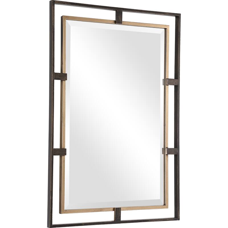 Uttermost Carrizo Gold and Bronze Rectangle Mirror