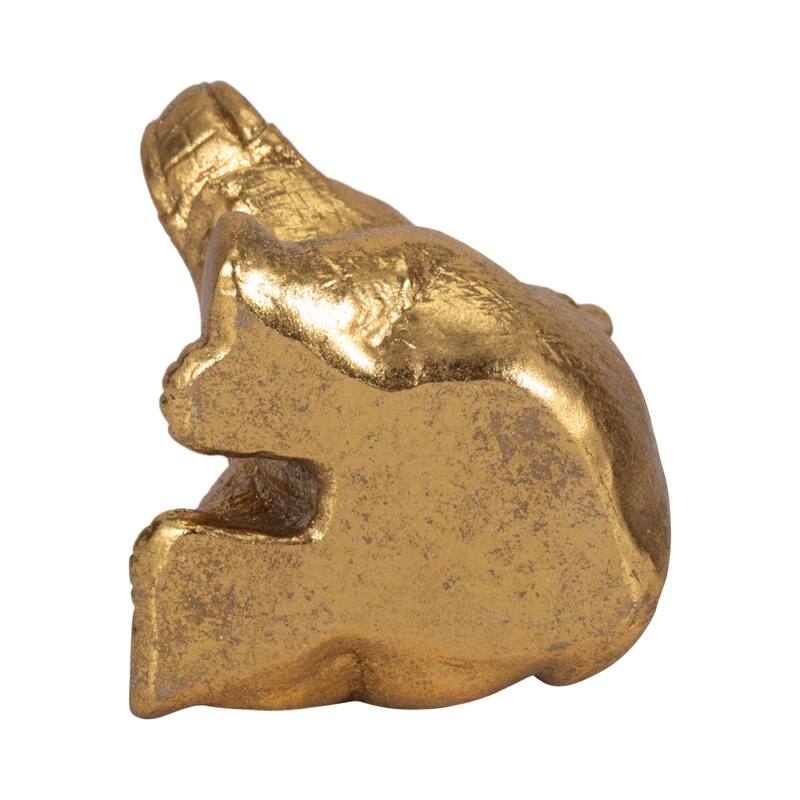 Sagebrook Home Polyresin Gold Figurines Elephant