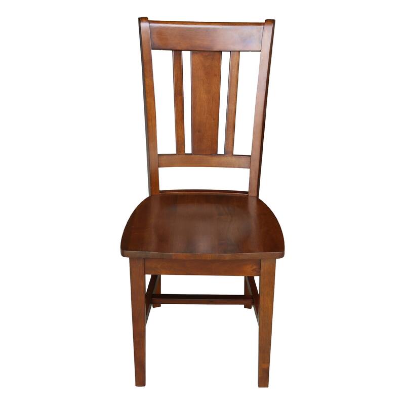 International Concepts Solid Wood San Remo Splatback Chairs - Set of 2