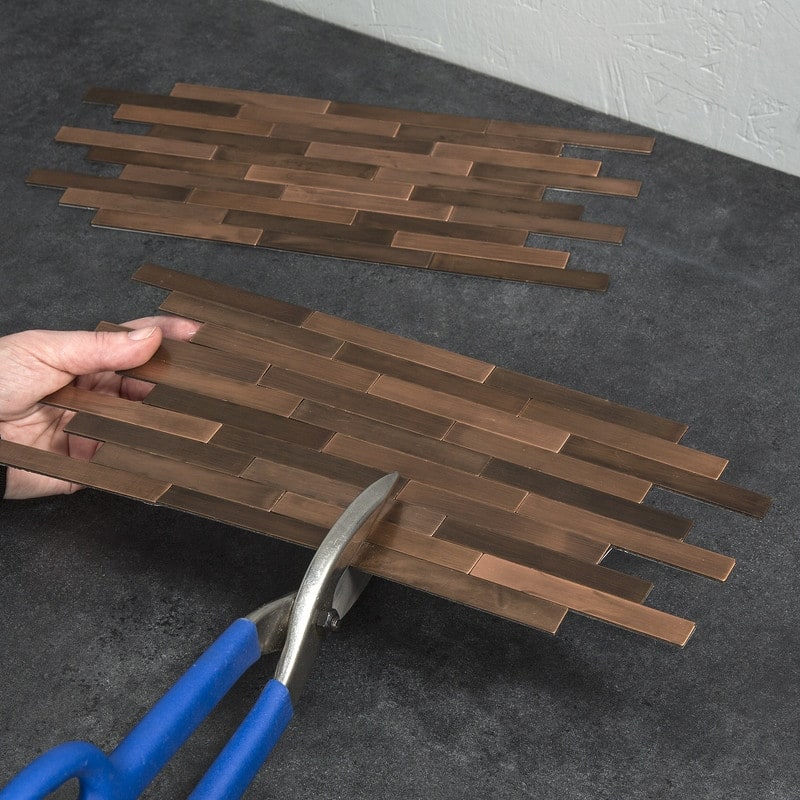 Aspect Peel & Stick Distressed Mini Metal 15 sq ft Kit