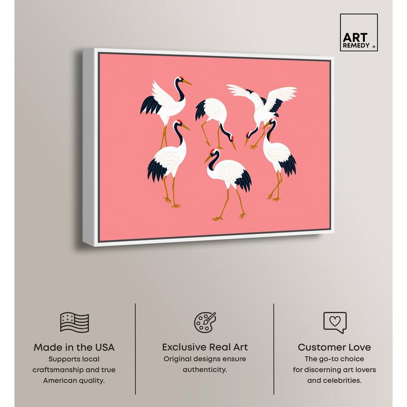 Crane Chorus Canvas by Art Remedy
