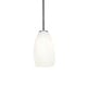 preview thumbnail 3 of 1, Access Lighting Janine 1 Light Brushed Steel Downrod Pendant Brushed Steel / White Stone