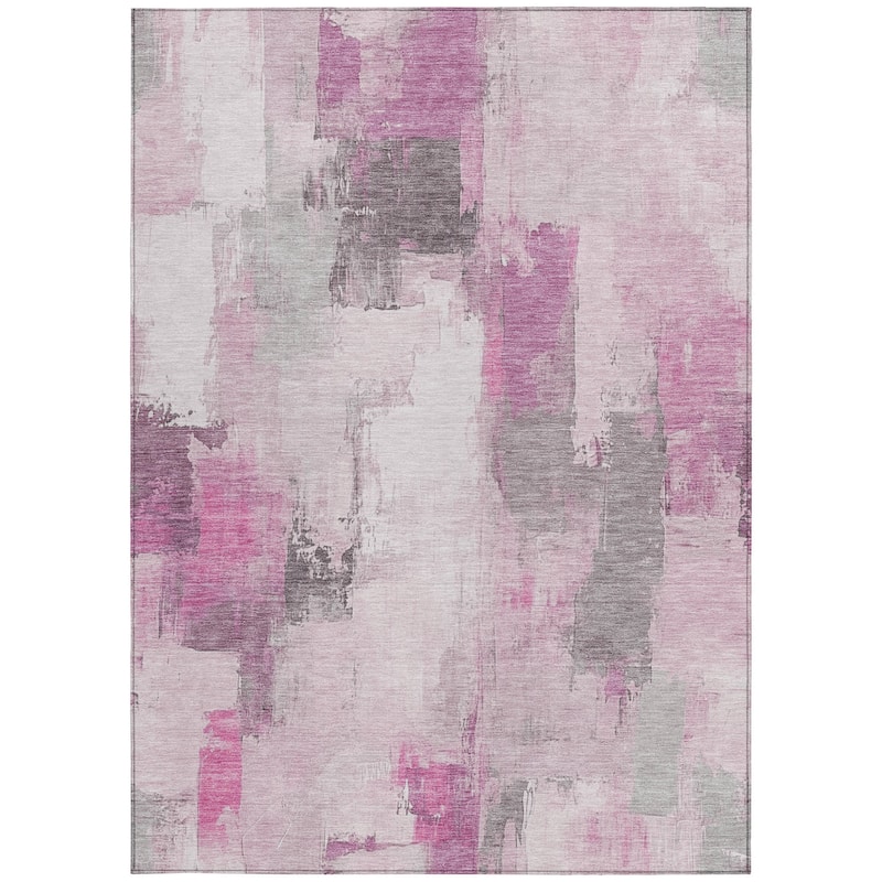 HomeRoots Abstract Transitional Rectangle Outdoor Rug