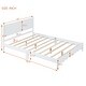 preview thumbnail 3 of 16, Retro Style Queen Size Wooden Platform Bed Frame and Rectangular Headboard