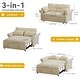 preview thumbnail 5 of 15, Moasis Sleeper Sofa Bed 3-in-1 Convertible Couch with Pullout Bed, Reclining Backrest, Storage Pockets - 50"L x 37.6"W x 31.5"H