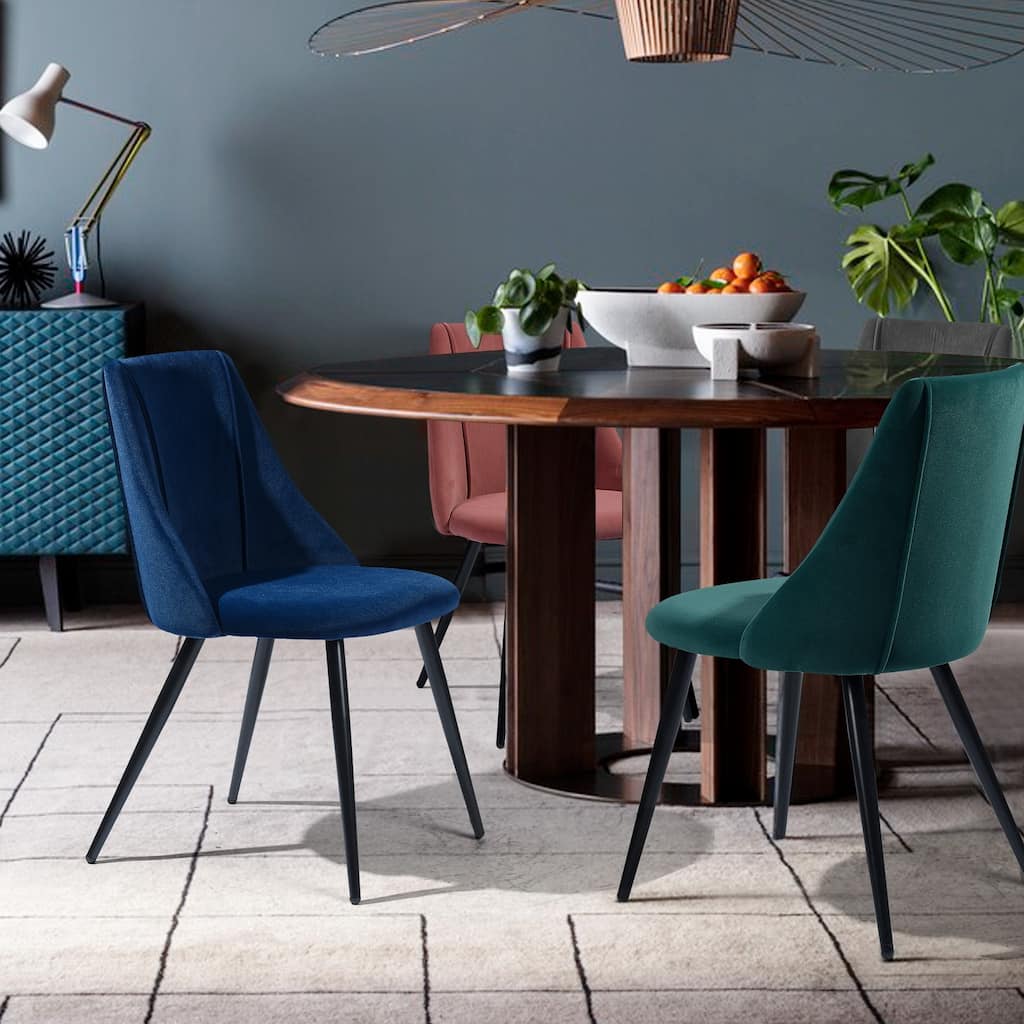 HomyLin Set of 2 Velvet Side Chair for Dining Room Home Kitchen