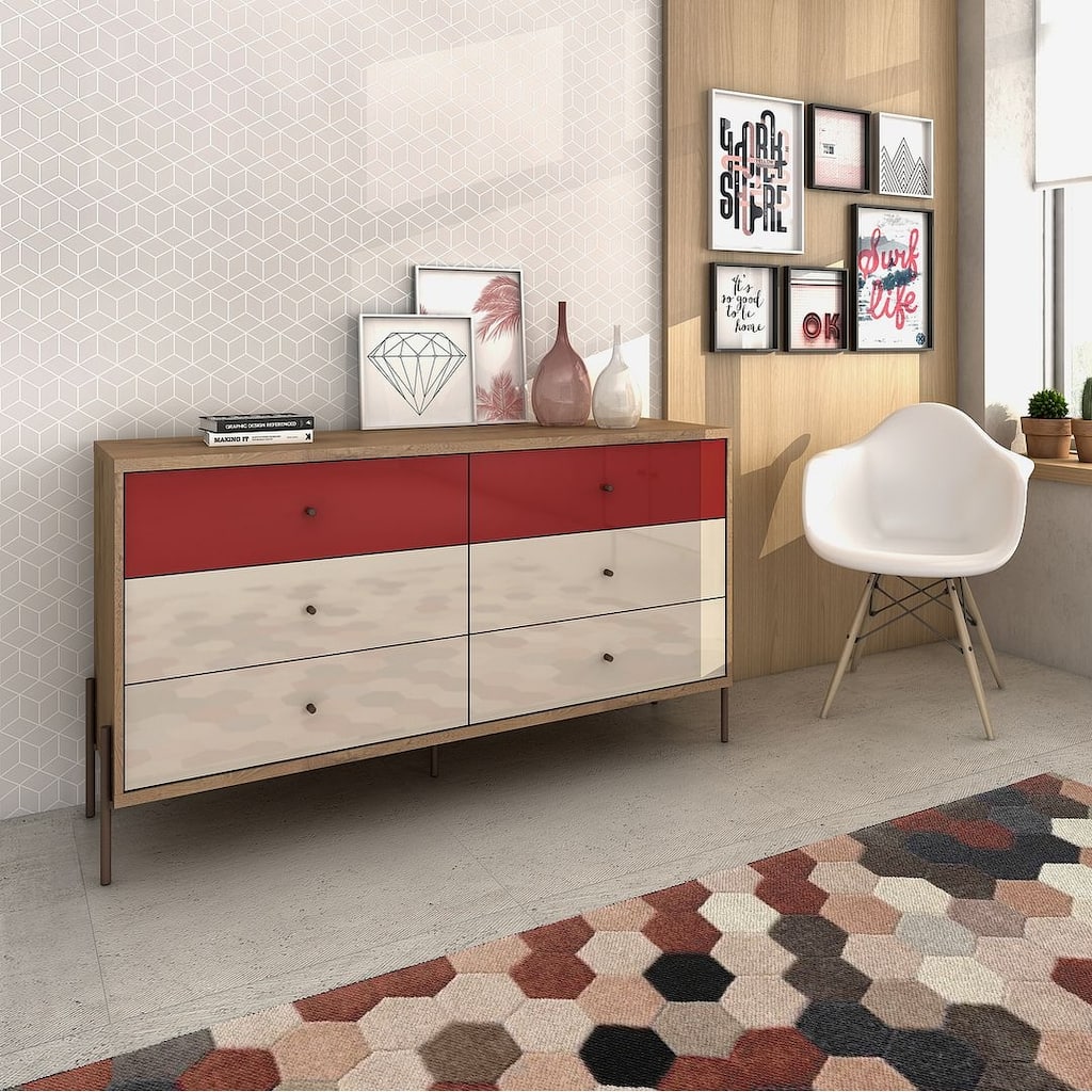 Joy 6-drawer 59-inch Wide Double Dresser