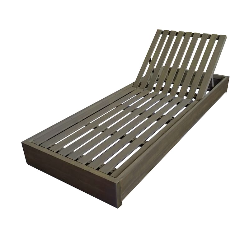 Christopher Knight Home - Elowen Patio Acacia Chaise Lounge With Cushion