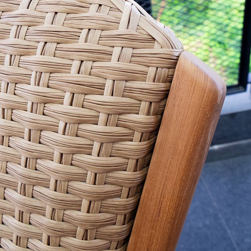 Cambridge Casual Camden Set of 4 Teak Outdoor Adirondack Chair with Padded Seat