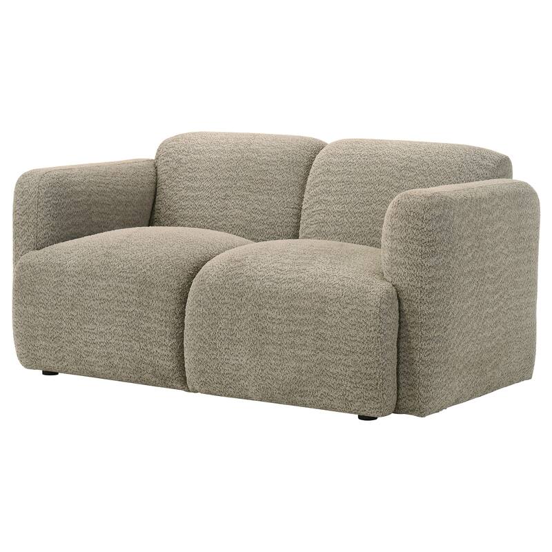 Dorset Fabric Upholstered Round Track Arm Loveseat - 60.25" x 36.75" x 29.25"