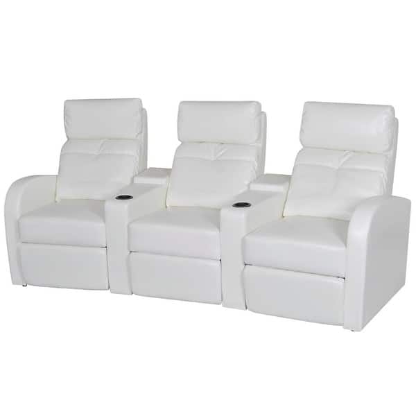 Shop Vidaxl 2 Seater Home Theater Recliner Sofa Black Faux Leather