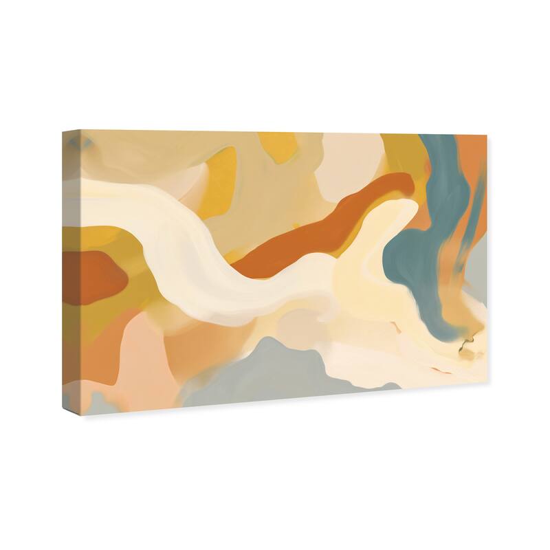 Wynwood Studio Abstract All Spices at One White and Vanilla Modern & Contemporary Wall Art Canvas Print