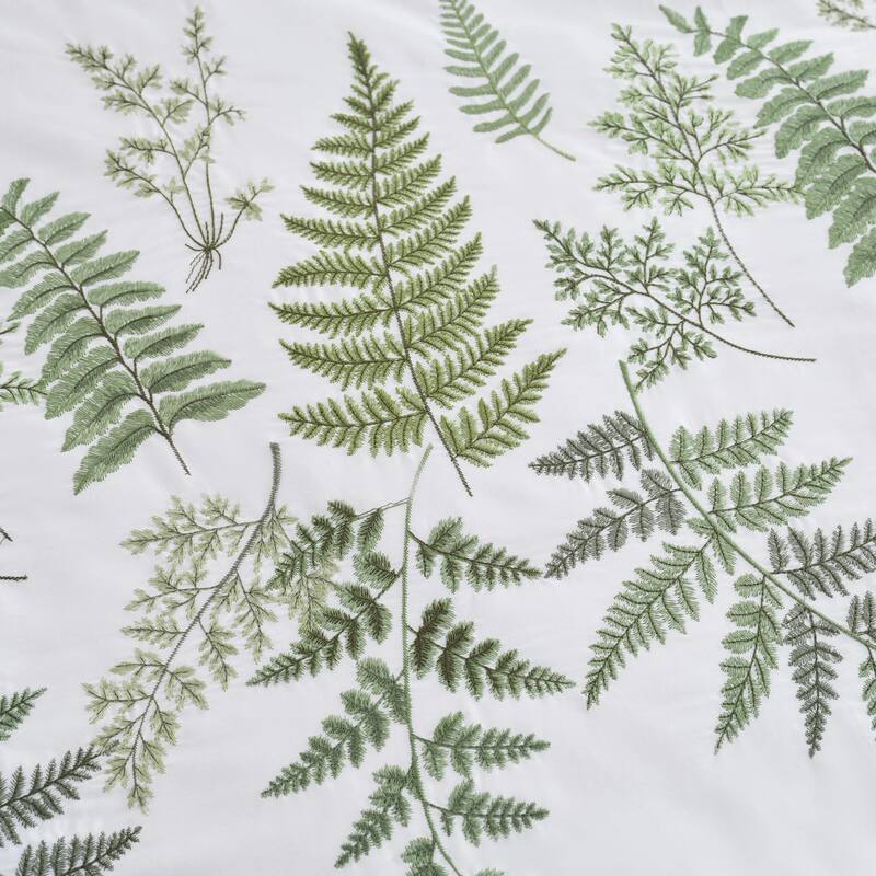 Martha By Martha Stewart Fern Garden Cotton Green Duvet Cover Set