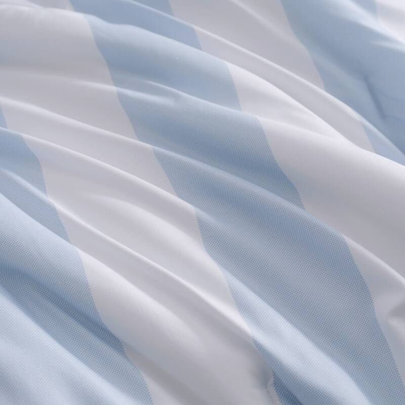 Tommy Hilfiger Berkley Stripe Reversible Tailored Lightweight Comforter Set (Blue)