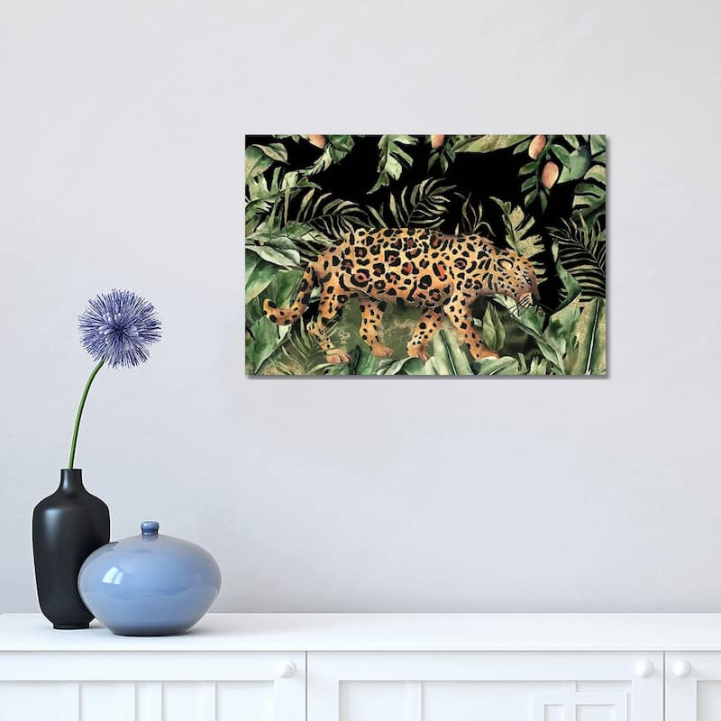 iCanvas "Exotic Leopard In Jungle" by UtArt Canvas Print - 12x18x1.5