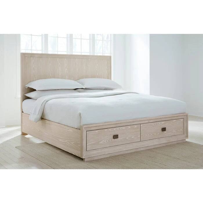 Harbor Rustic-Modern Storage Platform Bed Frame - King