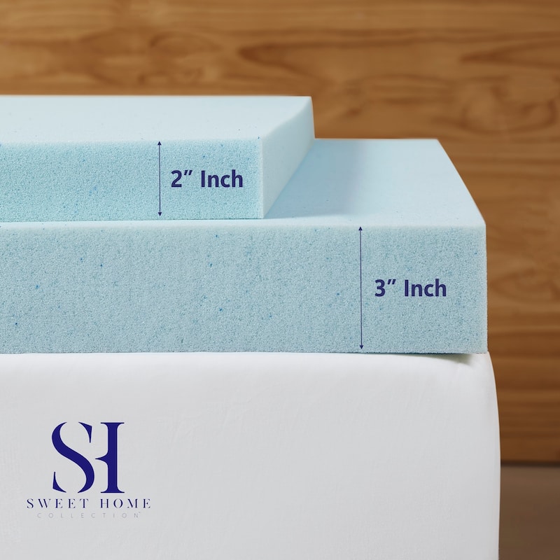Memory Foam Cool Gel Mattress Topper 3"