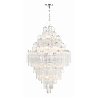 Addis 20 Light Polished Chrome Chandelier - 30.5"W x 49.5"H x 30.5"D
