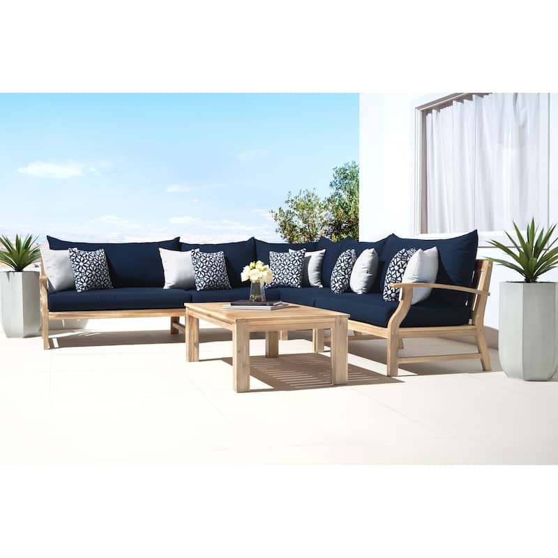 Kooper 6 Piece Sunbrella Outdoor Patio Sectional with Table