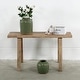 preview thumbnail 4 of 6, Artissance 35" Long 10" Wide Elmwood Bench, Natural Wood - 8' x 11'