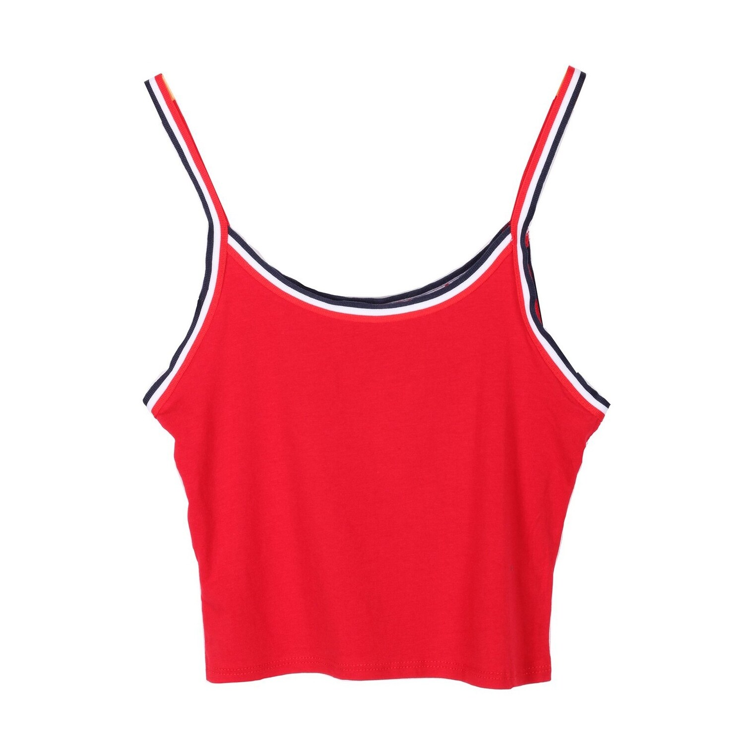 Shop Lori Jane Girls Red Stripe Edge Spaghetti Strap Casual Crop Top Overstock 28226834