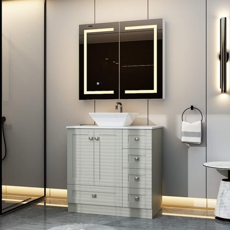 Bath Vanity Anti-Fog LED Medicine Cabinet Style Meets Functionality