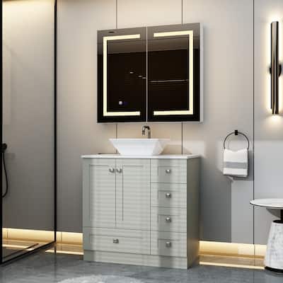 Bath Vanity Anti-Fog LED Medicine Cabinet Style Meets Functionality