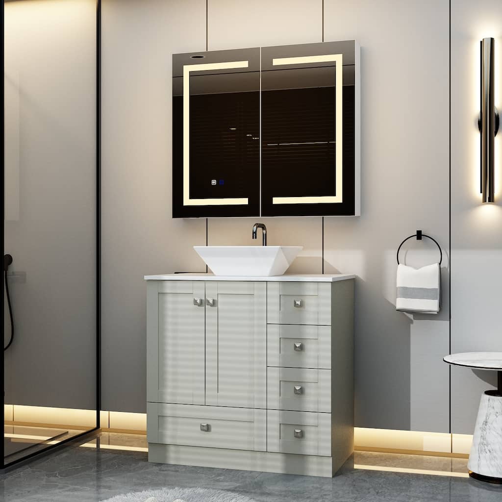 Bath Vanity Anti-Fog LED Medicine Cabinet Style Meets Functionality