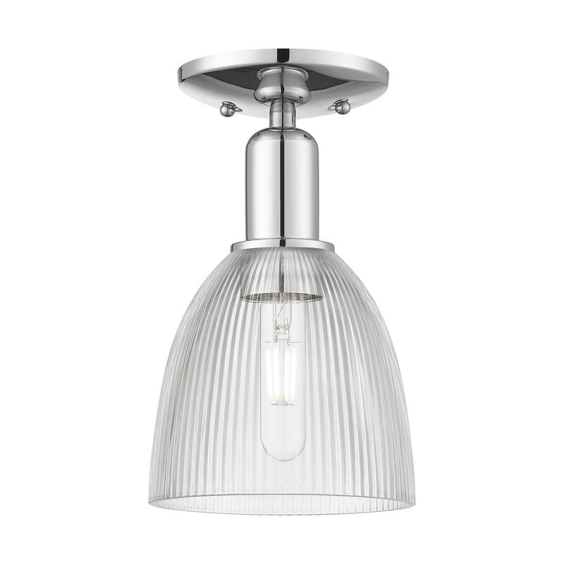Innovations Lighting Endless Possibilities Arcadia - Castile - 1 Light 6" Semi-Flush Mount - Clear/Polished Chrome