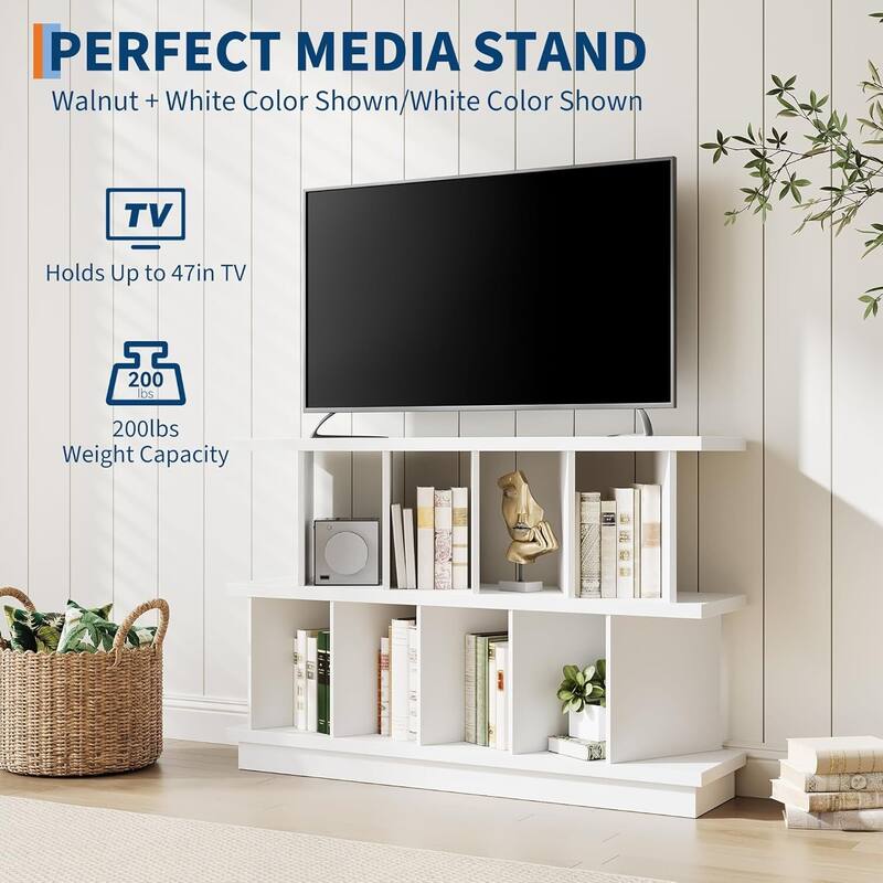 8 Cube Bookcase, Storage Shelf Organizer for Living Room, Bedroom