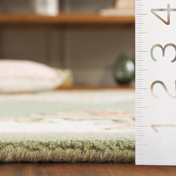 dimension image slide 6 of 8, SAFAVIEH Handmade Aubusson Hrachuhi Traditional Wool Rug