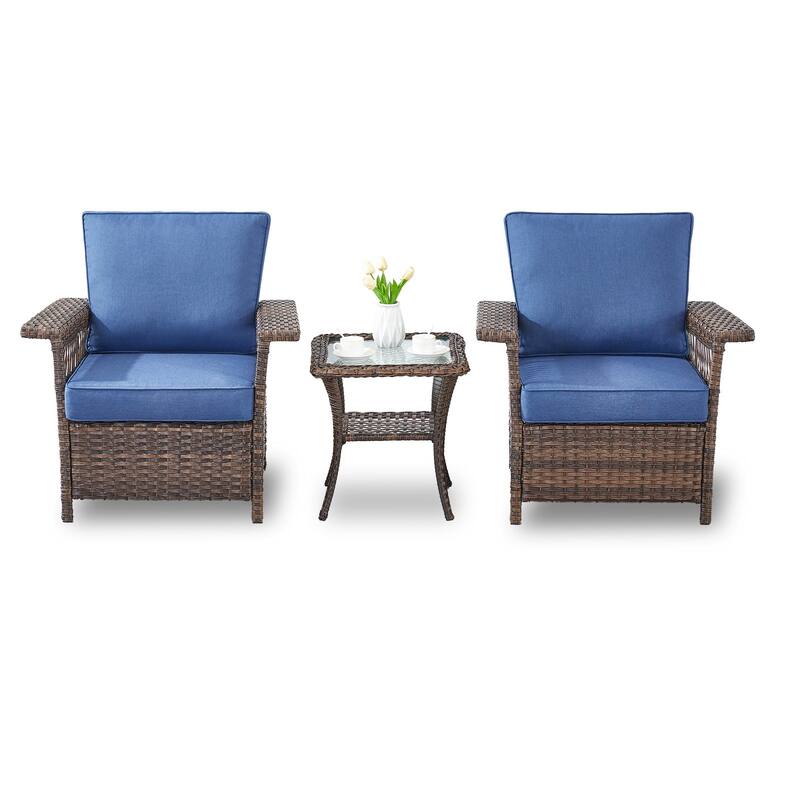 Outside Wicker Chair Conversation Set
