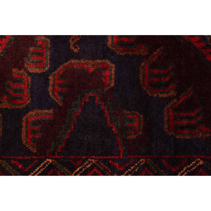ECARPETGALLERY Hand-knotted Teimani Dark Navy Wool Rug - 3'7 x 6'8